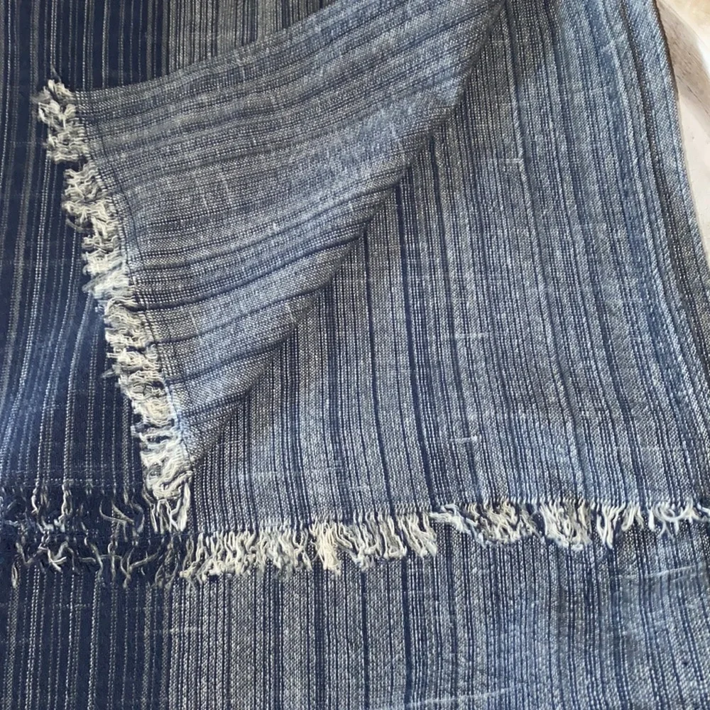 Threshold blue line striped  Cotton Table Runner 108